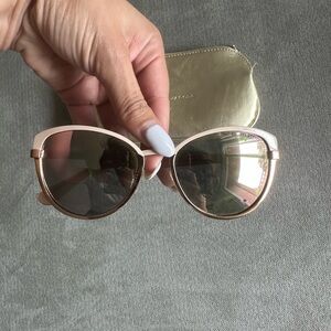 Marc by Marc Jacobs Blush Pink and Gold Round Cat-Eye Sunglasses